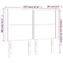 Kopfteil aus schwarzem Samt mit LED 147x16x118/128 cm von , Kopf- und Fußteile - Ref: Foro24-3123958, Preis: 118,33 €, Rabatt: %