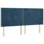 Cabecero con LED de terciopelo azul oscuro 163x16x118/128 cm de , Cabeceros y pies de cama - Ref: Foro24-3123966, Precio: 130...