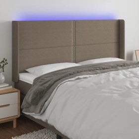 Cabecero con LED de tela gris taupe 183x16x118/128 cm de , Cabeceros y pies de cama - Ref: Foro24-3123926, Precio: 108,10 €, ...