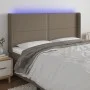 Kopfteil mit LED aus taupegrauem Stoff 183x16x118/128 cm von , Kopf- und Fußteile - Ref: Foro24-3123926, Preis: 106,79 €, Rab...