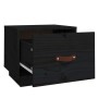 Mesita de noche madera maciza de pino negro 40x34x35 cm de vidaXL, Mesitas de noche - Ref: Foro24-818293, Precio: 42,35 €, De...