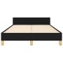 Estructura de cama con cabecero de tela negro 120x200 cm de , Camas y somieres - Ref: Foro24-3124962, Precio: 172,17 €, Descu...
