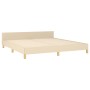 Estructura de cama con cabecero de tela color crema 180x200 cm de , Camas y somieres - Ref: Foro24-3124997, Precio: 247,66 €,...