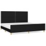 Estructura de cama con cabecero de tela negro 200x200 cm de , Camas y somieres - Ref: Foro24-3125002, Precio: 242,19 €, Descu...