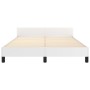 Estructura de cama cabecero cuero sintético blanco 140x190 cm de , Camas y somieres - Ref: Foro24-3125507, Precio: 208,02 €, ...