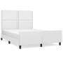 Estructura de cama cabecero cuero sintético blanco 140x200 cm de , Camas y somieres - Ref: Foro24-3125513, Precio: 236,54 €, ...