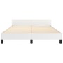Estructura de cama cabecero cuero sintético blanco 140x200 cm de , Camas y somieres - Ref: Foro24-3125513, Precio: 236,54 €, ...
