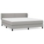 Cama box spring con colchón tela gris claro 160x200 cm de , Camas y somieres - Ref: Foro24-3126173, Precio: 503,87 €, Descuen...