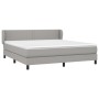 Cama box spring con colchón tela gris claro 160x200 cm de , Camas y somieres - Ref: Foro24-3126173, Precio: 503,87 €, Descuen...