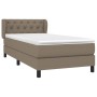 Cama box spring con colchón tela gris taupe 80x200 cm de , Camas y somieres - Ref: Foro24-3126441, Precio: 312,70 €, Descuent...