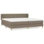 Box spring bed with taupe gray fabric mattress 200x200 cm by , Beds and slatted bases - Ref: Foro24-3126753, Price: 614,20 €,...