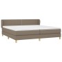 Cama box spring con colchón tela gris taupe 200x200 cm de , Camas y somieres - Ref: Foro24-3126753, Precio: 626,93 €, Descuen...