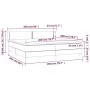 Box spring bed with taupe gray fabric mattress 200x200 cm by , Beds and slatted bases - Ref: Foro24-3126753, Price: 614,20 €,...