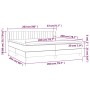 Cama box spring con colchón tela marrón oscuro 200x200 cm de , Camas y somieres - Ref: Foro24-3126992, Precio: 610,51 €, Desc...