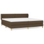 Cama box spring con colchón tela marrón oscuro 200x200 cm de , Camas y somieres - Ref: Foro24-3127072, Precio: 639,56 €, Desc...