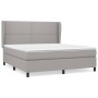 Cama box spring con colchón tela gris claro 160x200 cm de , Camas y somieres - Ref: Foro24-3127893, Precio: 552,39 €, Descuen...