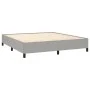 Box spring bed with light gray fabric mattress 160x200 cm by , Beds and slatted bases - Ref: Foro24-3127893, Price: 534,84 €,...