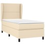 Cama box spring con colchón tela color crema 90x200 cm de , Camas y somieres - Ref: Foro24-3127858, Precio: 332,71 €, Descuen...