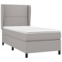 Cama box spring con colchón tela gris claro 90x200 cm de , Camas y somieres - Ref: Foro24-3127853, Precio: 344,31 €, Descuent...