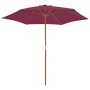 Sombrilla de jardín con palo de madera 270 cm burdeos de vidaXL, Sombrillas - Ref: Foro24-44517, Precio: 56,92 €, Descuento: %