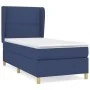 Box spring bed with blue fabric mattress 90x200 cm by , Beds and slatted bases - Ref: Foro24-3128419, Price: 346,65 €, Discou...