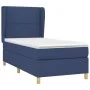 Box spring bed with blue fabric mattress 90x200 cm by , Beds and slatted bases - Ref: Foro24-3128419, Price: 346,65 €, Discou...