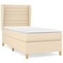 Cama box spring con colchón tela color crema 80x200 cm de , Camas y somieres - Ref: Foro24-3128562, Precio: 348,73 €, Descuen...