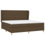 Cama box spring con colchón tela marrón oscuro 200x200 cm de , Camas y somieres - Ref: Foro24-3128632, Precio: 678,66 €, Desc...