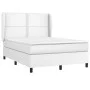 Box spring bed with white synthetic leather mattress 140x200cm by , Beds and slatted bases - Ref: Foro24-3128974, Price: 520,...