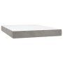 Cama box spring con colchón terciopelo gris claro 140x190 cm de , Camas y somieres - Ref: Foro24-3129147, Precio: 525,89 €, D...
