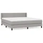 Box spring bed with light gray fabric mattress 160x200 cm by , Beds and slatted bases - Ref: Foro24-3129641, Price: 475,49 €,...