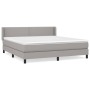 Cama box spring con colchón tela gris claro 160x200 cm de , Camas y somieres - Ref: Foro24-3129641, Precio: 490,44 €, Descuen...