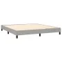 Box spring bed with light gray fabric mattress 160x200 cm by , Beds and slatted bases - Ref: Foro24-3129641, Price: 475,49 €,...