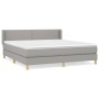 Cama box spring con colchón tela gris claro 180x200 cm de , Camas y somieres - Ref: Foro24-3130209, Precio: 535,65 €, Descuen...
