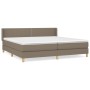 Cama box spring con colchón tela gris taupe 200x200 cm de , Camas y somieres - Ref: Foro24-3130221, Precio: 622,81 €, Descuen...