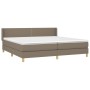 Cama box spring con colchón tela gris taupe 200x200 cm de , Camas y somieres - Ref: Foro24-3130221, Precio: 622,81 €, Descuen...