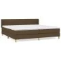 Box spring bed with dark brown fabric mattress 200x200 cm by , Beds and slatted bases - Ref: Foro24-3130460, Price: 597,66 €,...