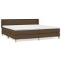 Cama box spring con colchón tela marrón oscuro 200x200 cm de , Camas y somieres - Ref: Foro24-3130460, Precio: 607,69 €, Desc...