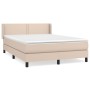 Cama box spring con colchón cuero sintético capuchino 140x200cm de , Camas y somieres - Ref: Foro24-3130726, Precio: 426,61 €...
