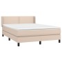 Cama box spring con colchón cuero sintético capuchino 140x200cm de , Camas y somieres - Ref: Foro24-3130726, Precio: 426,61 €...