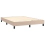 Cama box spring con colchón cuero sintético capuchino 140x200cm de , Camas y somieres - Ref: Foro24-3130726, Precio: 426,61 €...