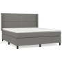 Cama box spring con colchón tela gris oscuro 160x200 cm de , Camas y somieres - Ref: Foro24-3131362, Precio: 564,57 €, Descue...