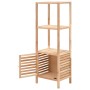 Mueble de almacenaje baño madera maciza nogal 39,5x35,5x123 cm de vidaXL, Taquillas y armarios de almacenamiento - Ref: Foro2...