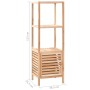 Mueble de almacenaje baño madera maciza nogal 39,5x35,5x123 cm de vidaXL, Taquillas y armarios de almacenamiento - Ref: Foro2...