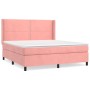Cama box spring con colchón terciopelo rosa 160x200 cm de , Camas y somieres - Ref: Foro24-3132632, Precio: 552,29 €, Descuen...