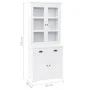 Aparador galés con 4 puertas MDF y madera de pino 80x40x180 cm de vidaXL, Taquillas y armarios de almacenamiento - Ref: Foro2...