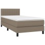 Cama box spring colchón y luces LED tela gris taupe 90x190 cm de , Camas y somieres - Ref: Foro24-3133281, Precio: 305,94 €, ...