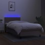 Cama box spring colchón y luces LED tela gris taupe 90x190 cm de , Camas y somieres - Ref: Foro24-3133281, Precio: 305,94 €, ...