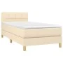 Box spring bed with mattress and LED cream fabric 80x200 cm by , Beds and slatted bases - Ref: Foro24-3133674, Price: 290,01 ...