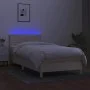 Box spring bed with mattress and LED cream fabric 80x200 cm by , Beds and slatted bases - Ref: Foro24-3133674, Price: 290,01 ...